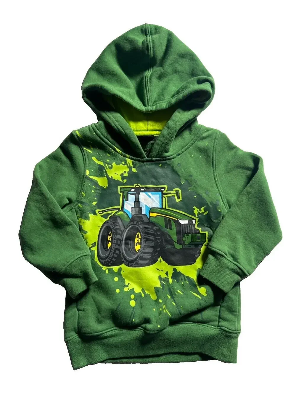 John Deere Boys 3T Green Tractor Graphic Pullover Hoodie